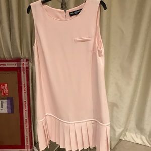 Karl Lagerfeld Pleated Drop Waist Dress